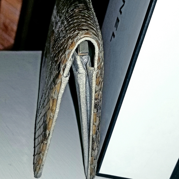 SOLD Chanel RARE Python Long Wallet - Picture 4 of 8